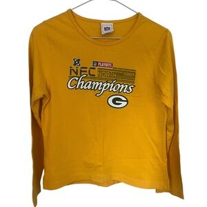 Green Bay Packers Y2k 2007 NFC North Champions Graphic T-Shirt Medium